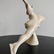 Art Deco ceramic figurine of an artistic skater, Czechoslovakia, 1950s.