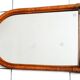 Miroir bambou ovale 55.5X34 cm/21.85 X 13.38"- ancien miroir mural bambou,