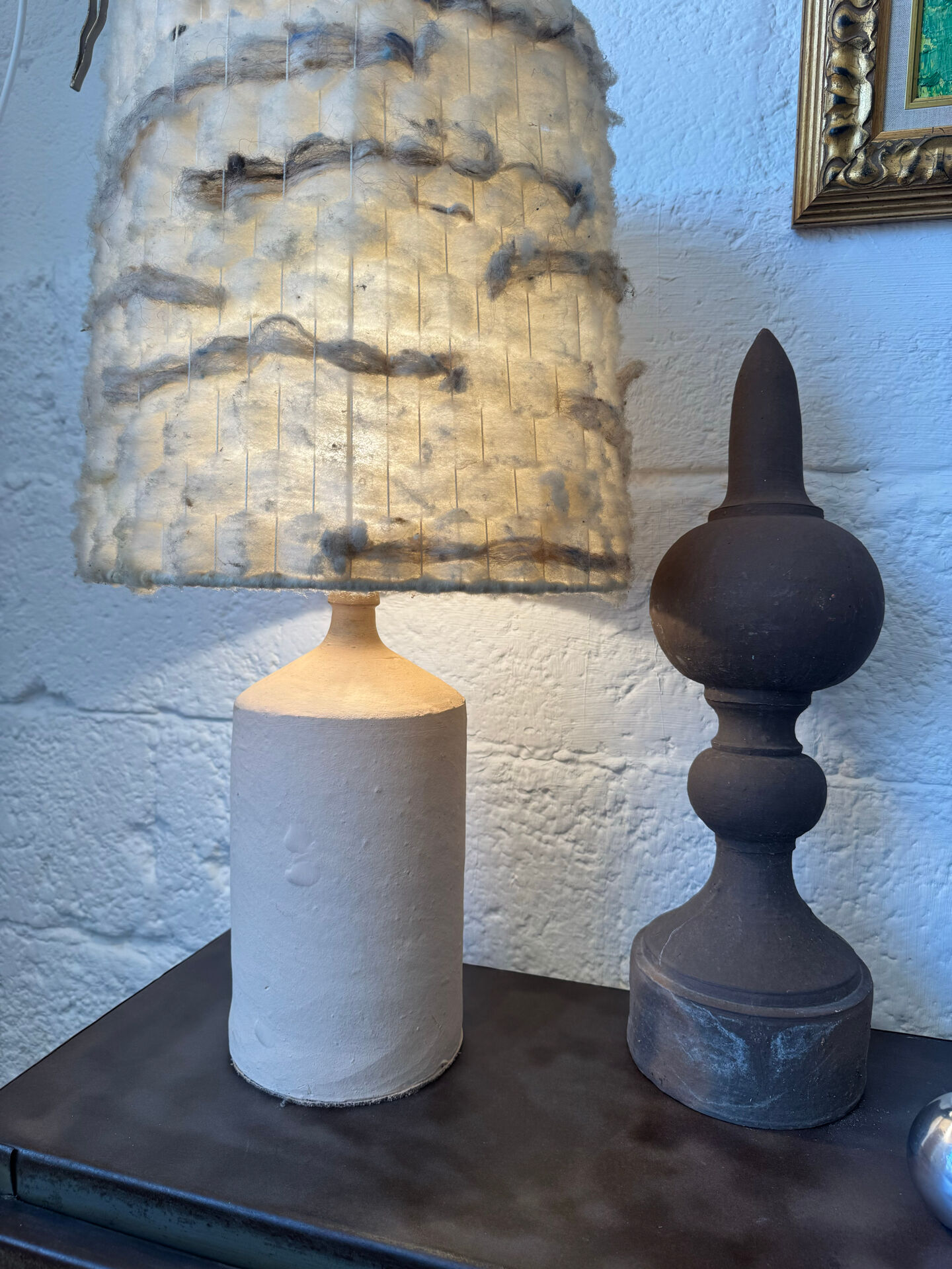 Ceramic wool lamp from the 1960s.