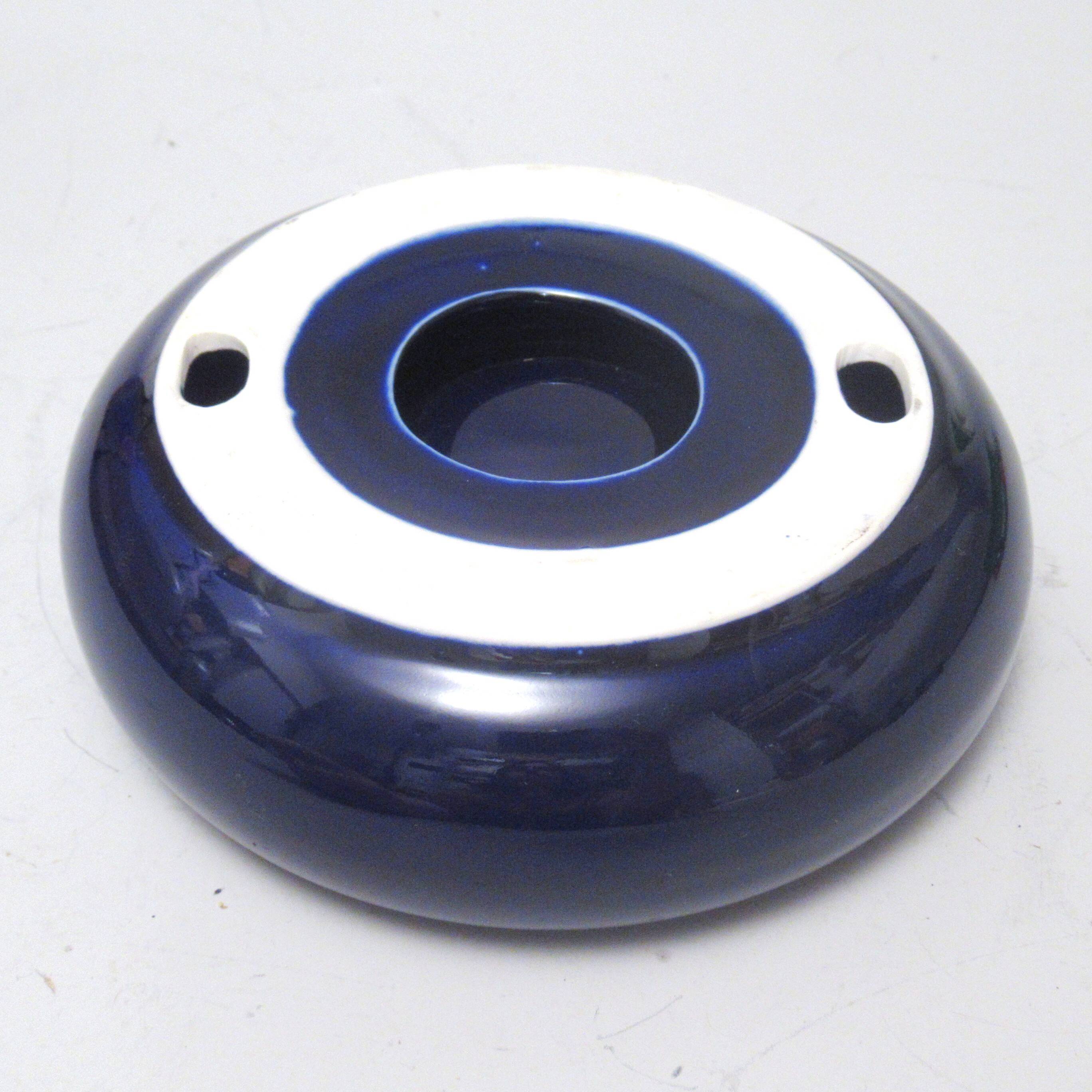 Modernist blue ceramic ashtray from the 1960s.
