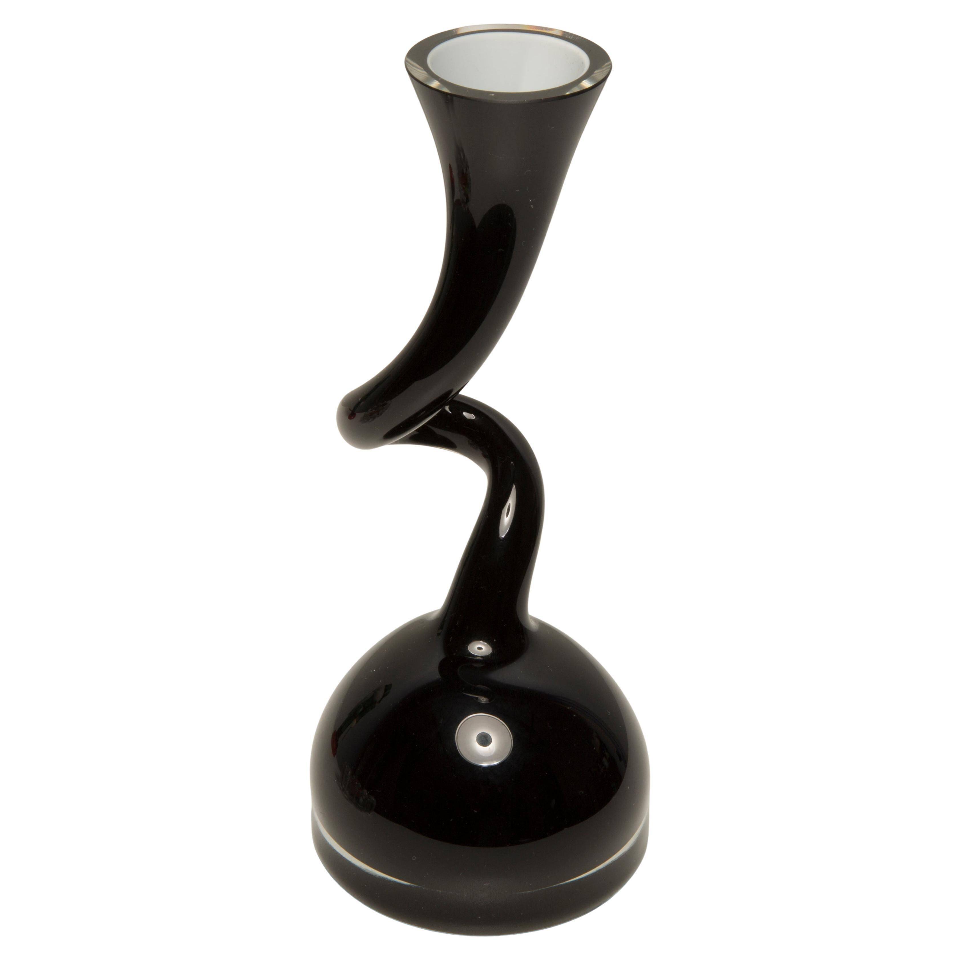 Small black artistic vase, mid-century, Europe, 1960s.