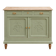 Antique art deco buffet in solid oak – pure lizard green & paint and natural wood – 121 cm