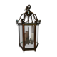 Lanterne hexagonale à 3 lumières en bronze et verres biseautés.  XIXéme