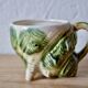 Vintage tea service in glazed ceramic - shape of conchs or shells