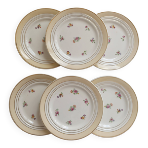 6 assiettes à dessert - motif