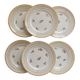 6 vintage dessert plates Céranord "Cheverny" - Floral pattern