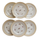 6 vintage dessert plates Céranord "Cheverny" - Floral pattern