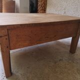 Walnut and oak coffee table.