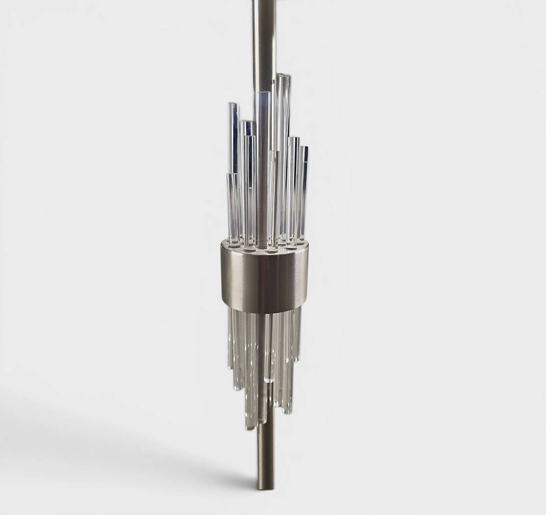 Luxury floor lamp in Eichholtz style – Brushed metal and glass tubes