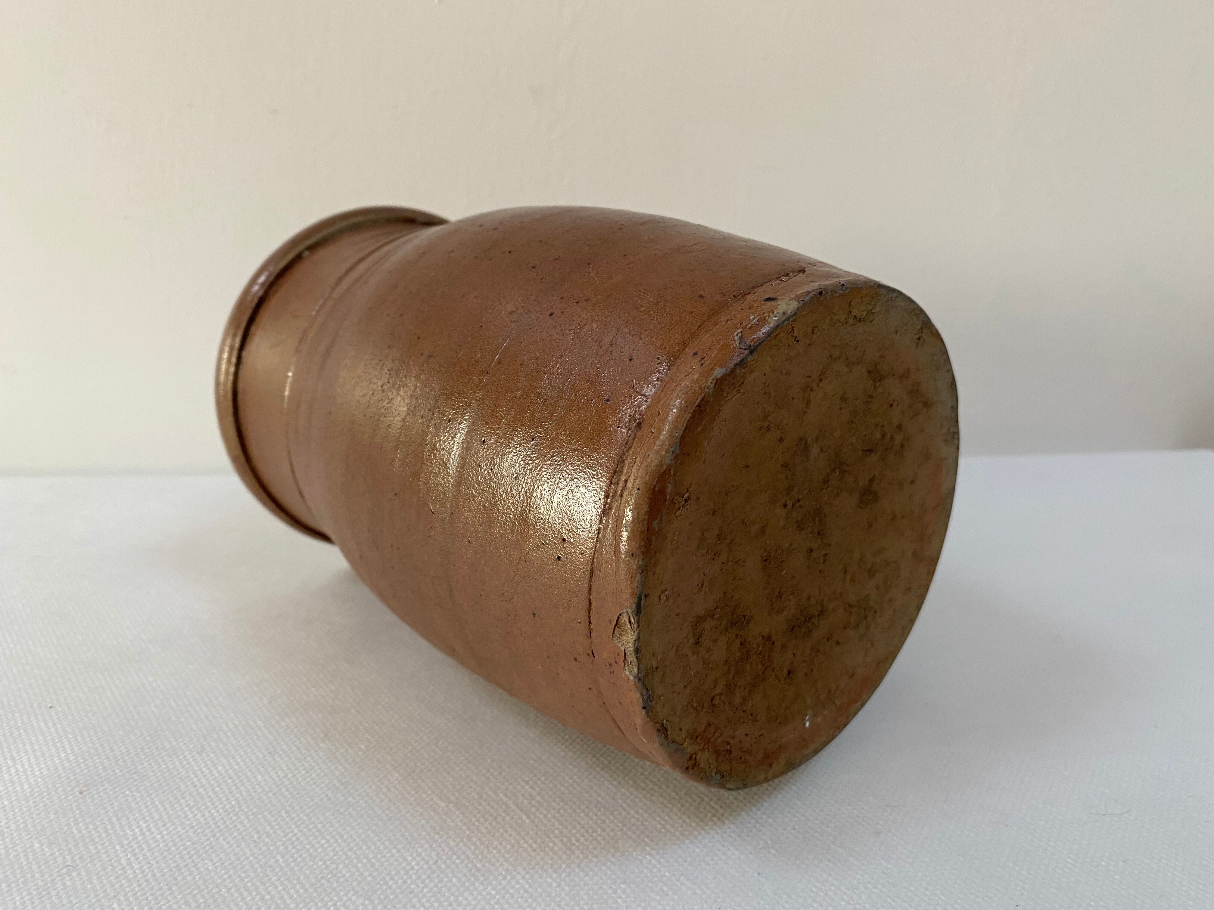 Old glazed stoneware pot