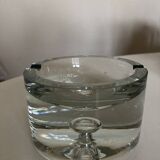 Scandinavian XXL ashtray Bubble in crystal Sweden mid century modern 1970