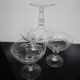 4 coupes à champagne en verre ciselé, XXème