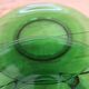 2 assiettes plates vintage verte en verre trempé Vereco France