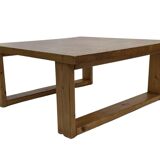 Vintage coffee table pinewood minimalist 1970s design