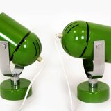 Mid-Century Green Lamps attributed to Stanislav Indra, 1970s, Set of 2