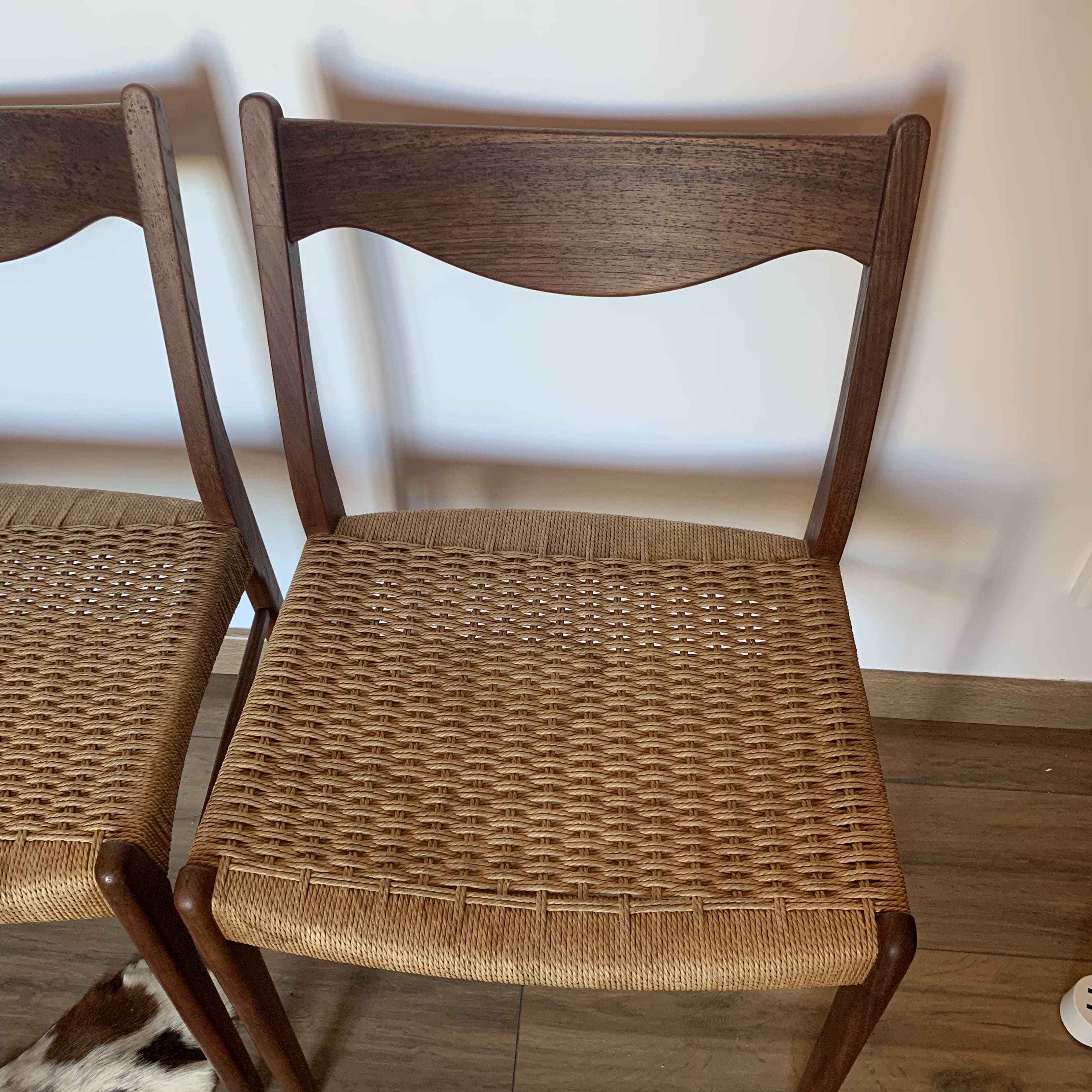 Set of 4 chairs by Arne Wahl Iversen for Glyngøre Stolefabrik 1960s