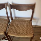 Set of 4 chairs by Arne Wahl Iversen for Glyngøre Stolefabrik 1960s