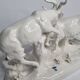 Saxon porcelain group, two fighting goats, signed Röhle, 1900