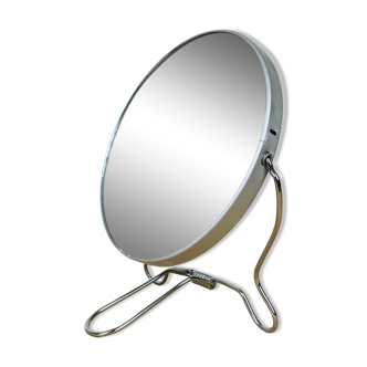 Miroir barbier rond double face, grossissant