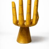 Sculptural armchair in solid wood – Hand shape