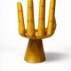 Sculptural armchair in solid wood – Hand shape