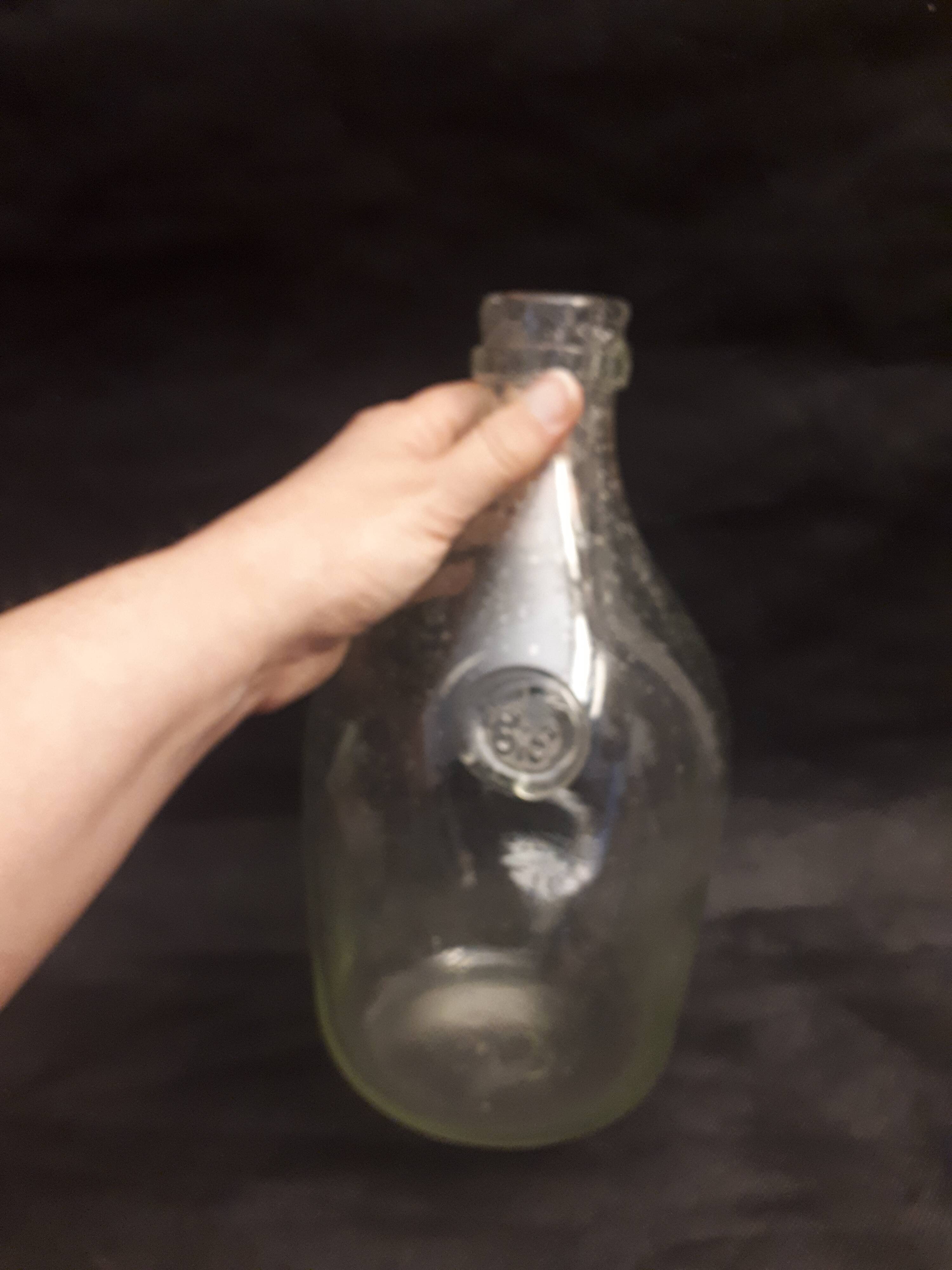Bottle bubbling glass artisan Biot vintage 1970