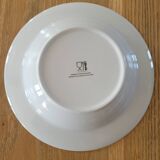 7 yellow and white soup plates