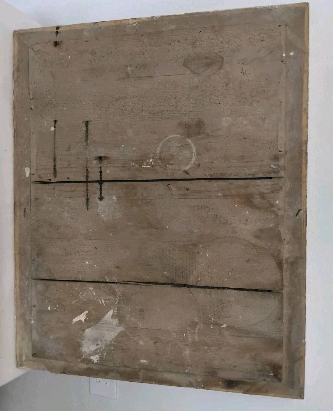 Antique 19th Century Mirror Carved Wood Frame 67x 55 Cm