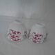 6 Porcelain bowls Limoges décor small pink flowers 50s/60s