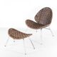 Chaise d’appoint en corde et son ottoman