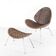 Accent chair in rope and its ottoman