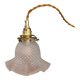 Vintage frosted glass tulip pendant lamp