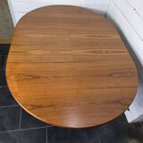 Vintage 60s extendable round teak table