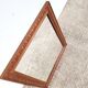 Vintage square mirror ethnic wood, 42x48