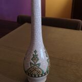 Cracked ceramic soliflore vase and Longwy enamels - Art Deco - 1930s