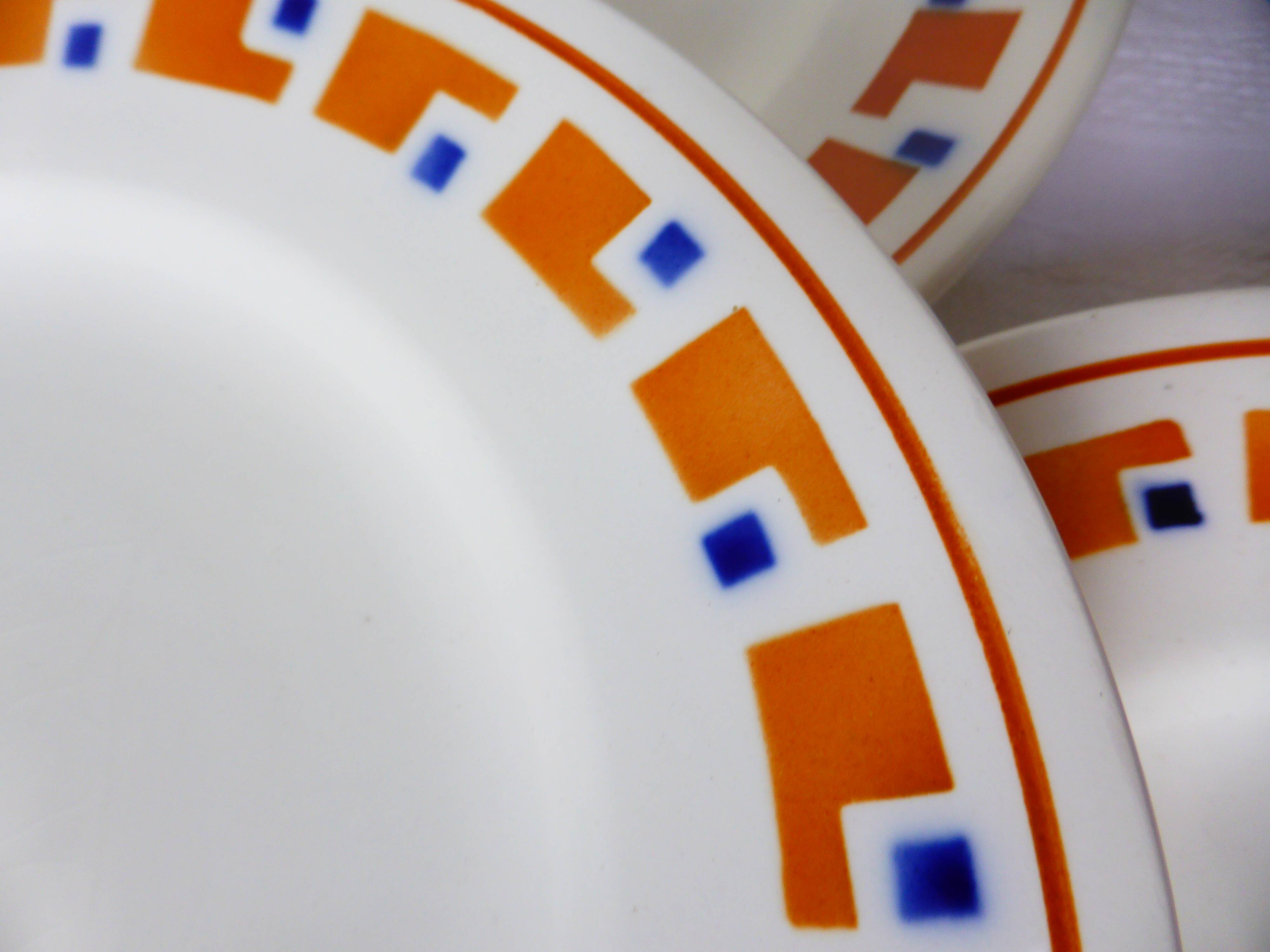 4 assiettes plates en terre de fer des Salins modèle Lucette 210802