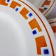 4 assiettes plates en terre de fer des Salins modèle Lucette 210802