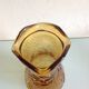 Amber glass vase / vintage 60s-70s
