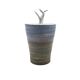 Mid-century style blue artistic ceramic vase, Gabriele Bucci Italy ca. 2000