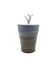 Mid-century style blue artistic ceramic vase, Gabriele Bucci Italy ca. 2000