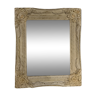 Miroir en bois cérusé blanc