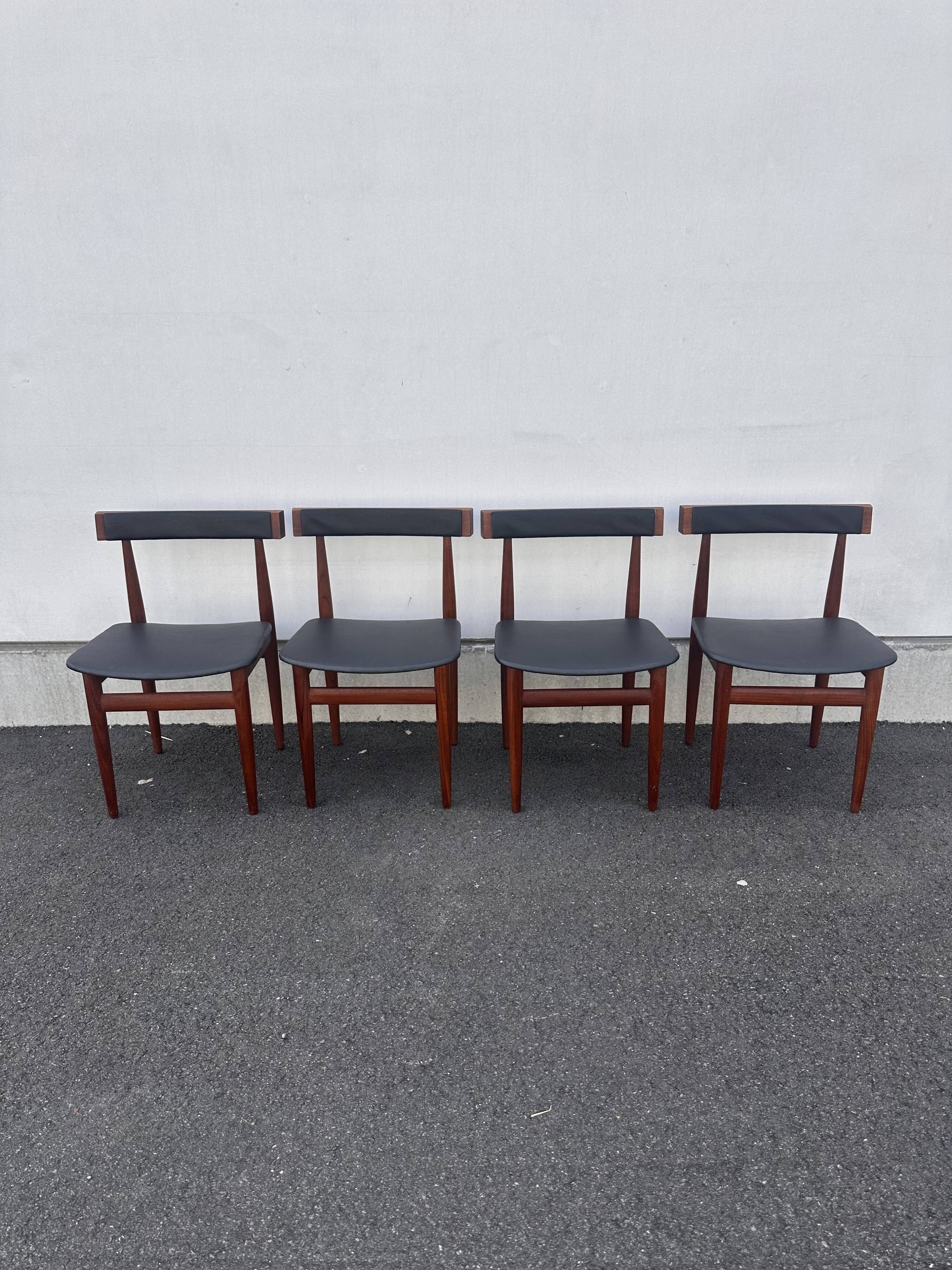 4 teak chairs, Hans Olsen for Frem Røjle – Denmark – 1960