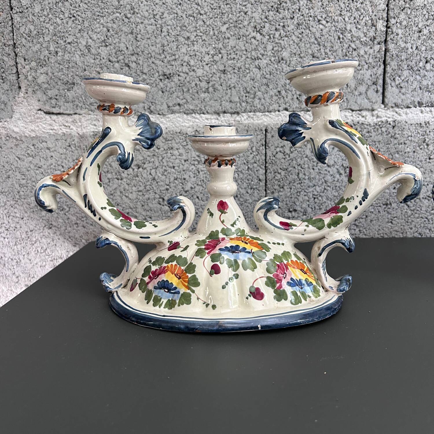 Pair of Italian signed candlesticks