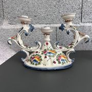 Paire de bougeoirs italiens signés
