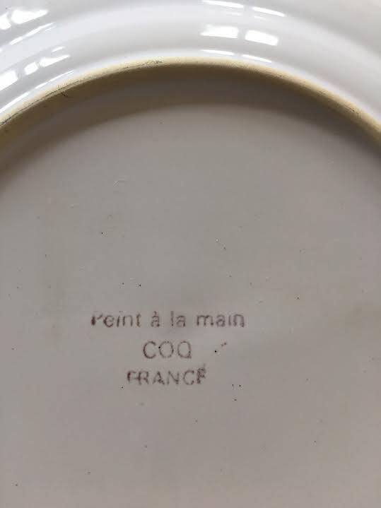 Assiette de decoration manufacture francaise