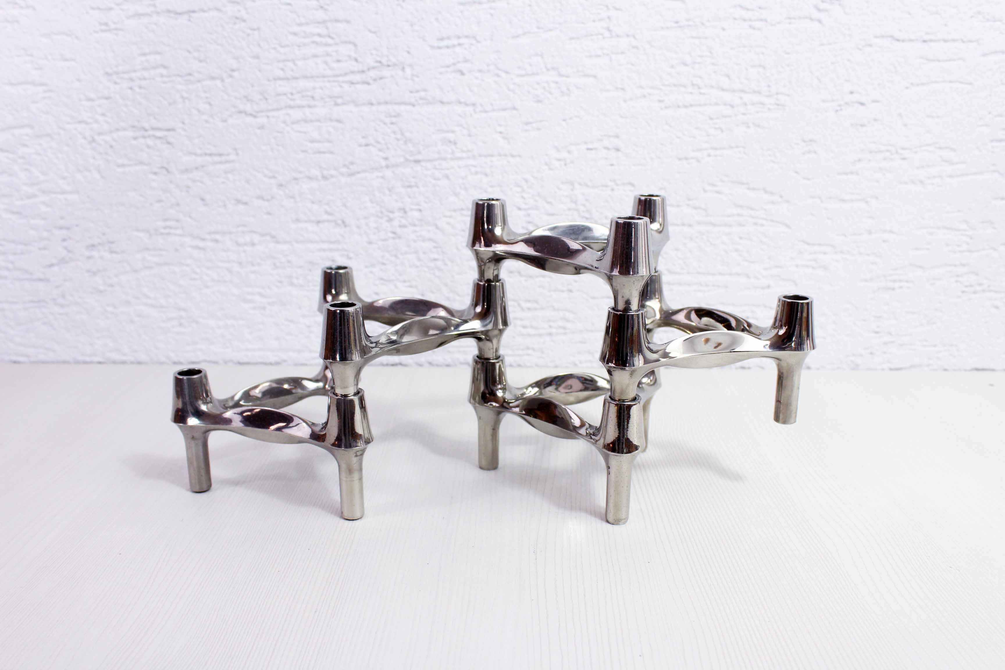 Set of 5 candlesticks modular by Nagel
