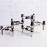 Set of 5 candlesticks modular by Nagel