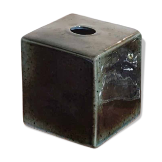 Vintage Virebent cubic vase