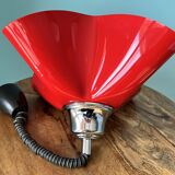 Ceiling pendant lamp / vintage and retro ceiling lamp / 1970s / red colour