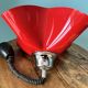 Ceiling pendant lamp / vintage and retro ceiling lamp / 1970s / red colour